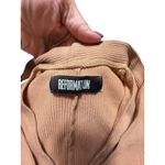 Reformation Size Small Ribbed Tie Neck Covered Back Brown Bodysuit #Z4-5 Photo 2