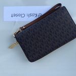 Michael Kors Brown Jet Set Travel Phone Case Wristlet Wallet Photo 2