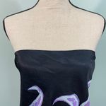 Free People Black Floral Strapless Satin Feel Spellbound Bodysuit Size S Photo 3