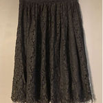 Alya  Black Lace Floral Layered A Line Skirt Size Medium NWOT Photo 0