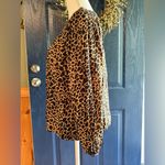 Crown & Ivy  Brown Black Peter Pan Collar Blouse NWT size Small Photo 3