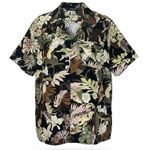 Sag Harbor  Sport Tropical Hawaiian Print Button Down Camp Shirt 1X Photo 0