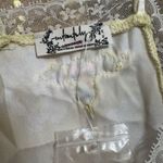 Free People  Satin Lace Night Special Cami Lemon Custard Combo Medium NWOT Photo 2