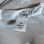 Say What? Tan and ivory tribal print cardigan sweater size medium Photo 3