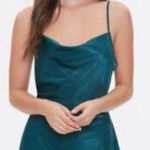Forever 21 Satin cowl mini slip dress green new with tags nwt size large L Photo 0