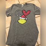 Bella Canvas Womens peace love grinch Christmas gray shirt Photo 0