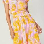 Current Air ππ Ruffle Sleeve V-Neck Elastic Waist Dress Floral Print Large NWT Photo 7