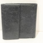 Salvatore Ferragamo  Wallet Gancini Black Leather Bifold Gold Hardware‎ Photo 5