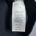 Talbots Shirt Womens SP Petite Navy Embroidered Cap Sleeve Cotton Casual Top Photo 5