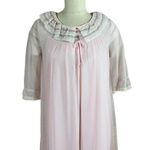 Vintage Lady Vanderbilt Pink Peignoir Set Gown & Robe Chiffon MEDIUM Lingerie Photo 2