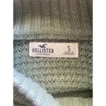 Hollister  Women’s Size Small Sweater Cropped Green Waffle Knit Photo 6