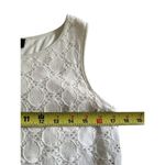 Ronni Nicole  White Overlay Sleeveless Lace MIdi Dress Scalloped Hem Photo 5