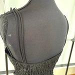 American Vintage Sexy Witch Black Faux Lace Up Whimsigoth Coquette Dark Fairy Smocked Back Tank Photo 6