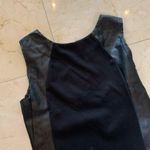 Costa Blanca Pleather Cotton Dress Sz Medium Black Photo 1