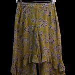 Boohoo Lime Green Paisley Print Culotte Pants Photo 1