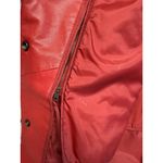 wilson's leather *Vintage 80's  Coat Womens L Red Oversized Bomber New Wave Punk Photo 5