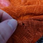 Urban Outfitters  LEFT OF CENTER ORANGE MIXED MEDIA LS ASYMMETRICAL SHIRT S Photo 6