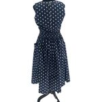 1901 Fit and Flare Navy Polka Dot Sleeveless Midi Dress Size Small NWOT Photo 3