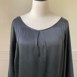 Blaque Label Matte Satin Drop Sleeve Wide Neck Shift Dress Black L Photo 2