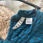 Elle  Green Cap Sleeve Pleated Blouse Photo 2