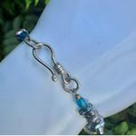 Sterling silver abalone glass blown beaded bracelet Photo 5
