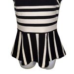 Anthropologie POSTMARK Antoia Black & White Textured Peplum Hem Top NWOT Size S Photo 6