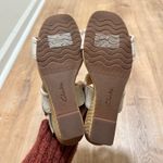 Clarks  | Women's White Leather Comfortable Espadrille Wedge Sandals, Size 7W Photo 8