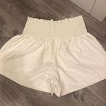 TCEC White Leather Shorts Photo 1