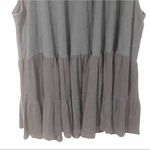 Free People  Size XS Black Right On‎ Time Ruffle Trim Sleeveless Tunic Top Photo 2