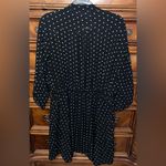 INDIGO ROSE Women’s 3/4 Sleeve Belted Waist Polkadot Mini Dress Black Size 2X Photo 1