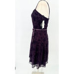 Vtg CDC Dress 8 Purple Velvet Burnout Sheer Sparkle Whimsigoth Witchy Fairy Goth Photo 2