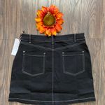 Unique Vintage NWT Black Denim Mini Skirt MEDIUM Photo 3
