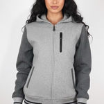 Nike  Women’s Grey Wool Destroyer Varsity Jacket Photo 0