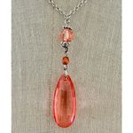 Baked Beads Orange beaded Layered Drop Y Necklace Photo 1
