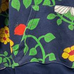 Roberto Lugo Blue Hoodie with Floral Design Photo 6