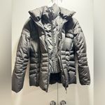 Calvin Klein Women's Black Puffer Down Jacket Full Zip Hooded Quilted Sz L Photo 1