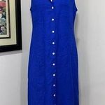 Natural Instincts Collared Button Down Linen Blend Dress Size 6 NWOT Photo 0