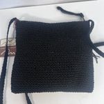 Marlo NWT Floral Embroidered Trim Beaded Fringe Crossbody Bag Square Boho Black Photo 1