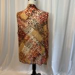 Notations 158 Vintage  Brown Snakeskin Vest Blouse XL Photo 2