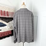Free People  Cali Plaid Blazer Neutral Grey Sz XL Photo 7