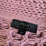 Topshop Cable Knit Balloon Sleeve Cardigan Sweater - Dusty Rose- Size 6 Photo 4