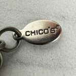 Chico's Chunky Red Green Mixed Media Statement Necklace Silver Tone β¨ Photo 10