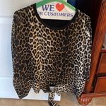 ZARA New  Leopard print 3/4. Sleeve Batwing Blouse Photo 0