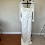 House Of CB  'Perdi' Vintage Ivory Satin Maxi Dress NWOT Size M‎ Photo 3