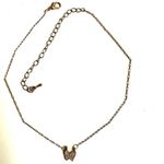 Gold tone dainty rhinestone butterfly necklace Photo 8