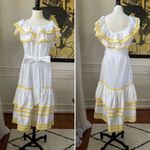 Lisa Marie Fernandez for Target Ric Rac Off The Shoulder Dress White Yellow XL Photo 1