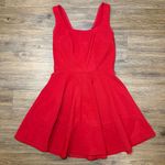 Lulus Scarlet Red Sleeveless Flared Mini Dress Medium, Party, Date Fit and Flare Photo 0