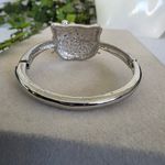 Silver Clamper Hinge Bracelet CZ Hello Kitty Design Photo 3