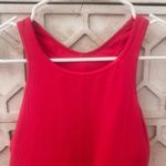 All In Motion women's rib high neck racerback cropped tank top  red Photo 5
