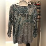 kim rogers Gray/Torquoise Womens Top Photo 1